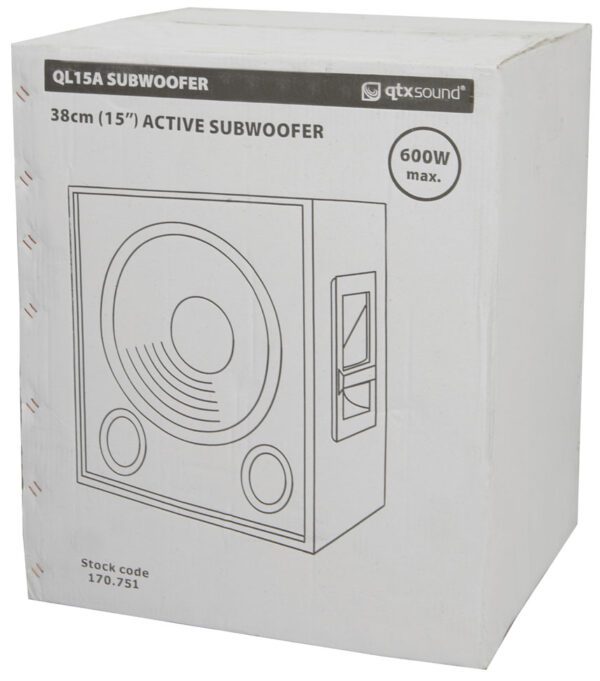 QTX SMWA15 PA aktivní 15" subwoofer - Obrázek 5