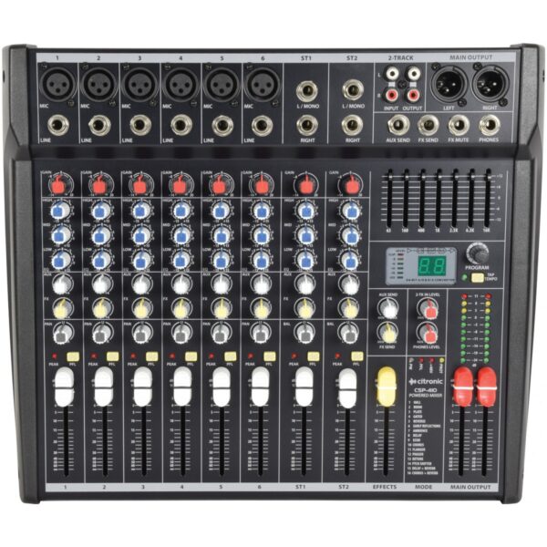 Citronic CSP-410, aktivní mixážní pult, 2x 200W RMS