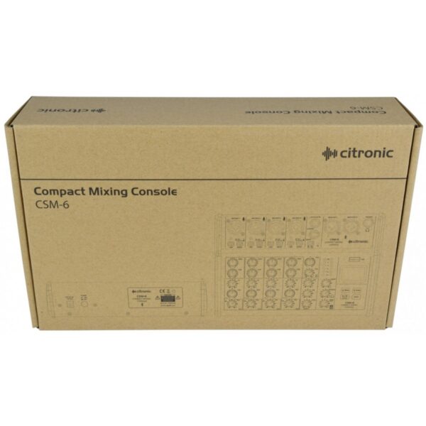 Citronic CSM-6 Mixážní pult s USB a Bluetooth - Obrázek 4