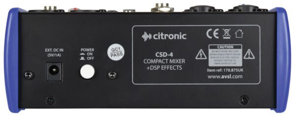 Citronic CSD-4 Kompaktní mixážní pult s Bluetooth a DSP - Image 3