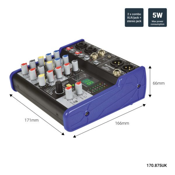Citronic CSD-4 Kompaktní mixážní pult s Bluetooth a DSP - Image 7
