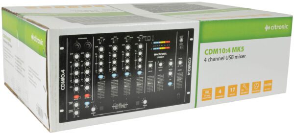 Citronic CDM10:4 MK5, 4-kanálový mixážní pult s USB - Obrázek 4