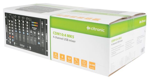 Citronic CDM10:4 MK5, 4-kanálový mixážní pult s USB - Obrázek 5
