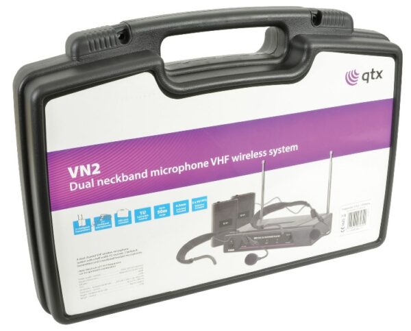 QTX VN2, 2-kanálový bezdrátový mikrofonní set 174,1 MHz / 175,0 MHz - Image 3