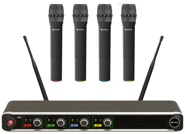 Chord NU4 4-kanálová UHF mikrofonní sada ručních mikrofonů - Image 8