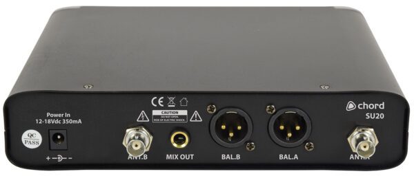 Chord NU2-N, 2-kanálový mikrofonní systém 864.8/863.1 MHz - Image 4