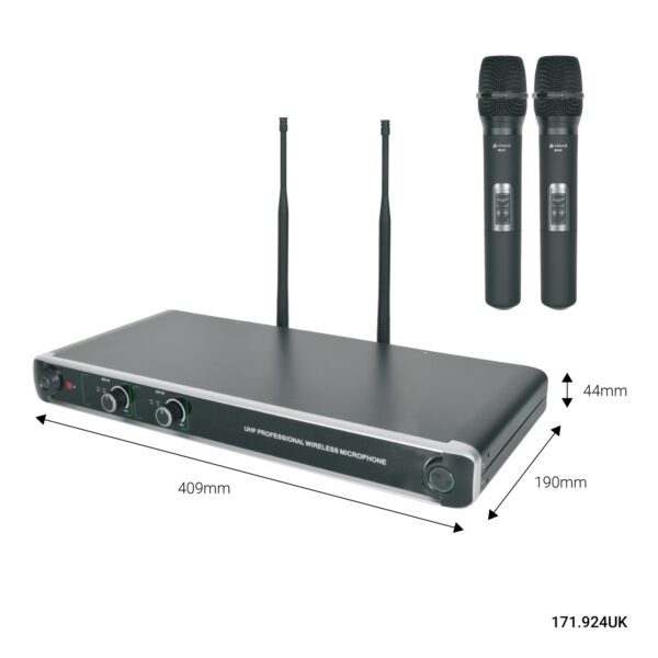 Chord NU20-H, duální UHF ruční bezdrátový mikrofonní systém, 863.8MHz + 864.8 MHz - Image 7