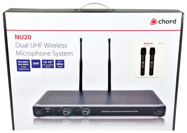 Chord NU20-H, duální UHF ruční bezdrátový mikrofonní systém, 863.8MHz + 864.8 MHz - Image 8