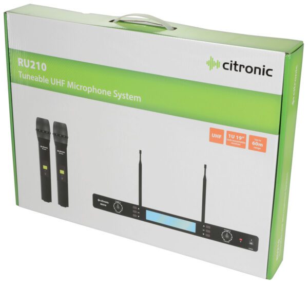 Citronic laditelný UHF ruční mikrofon, 2 kanálový, 81 frekvencí - Image 8