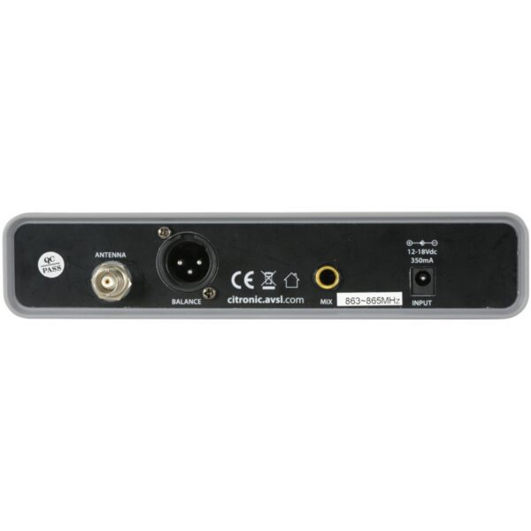 Citronic RU105-N, 1-kanálový bezdrátový mikrofonní set 863-865 MHz - Image 4