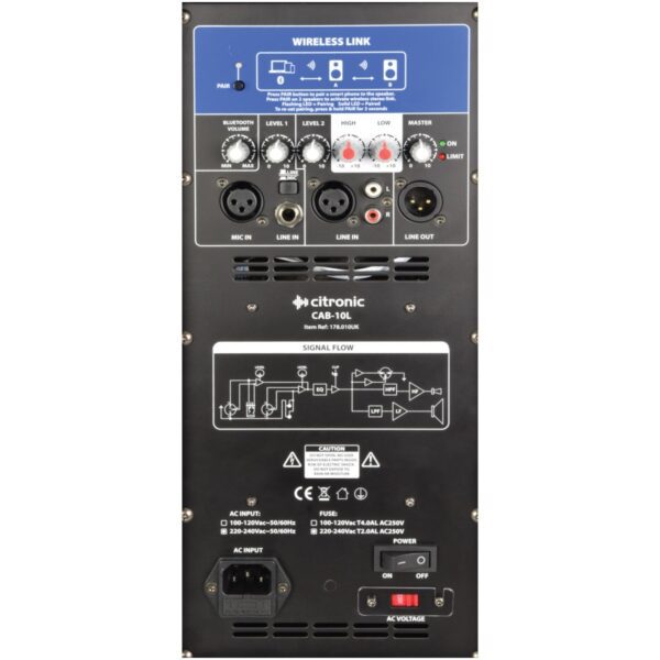 Citronic CAB-10L, aktivní 10" reprobox BT, 220W - Image 4