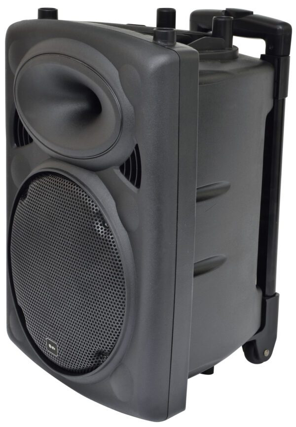 QTX QR10PA, mobilní 10" zvukový systém MP3/SD/USB/VHF, 150W