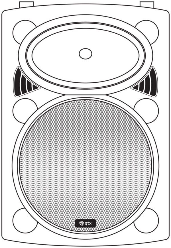 QTX QR10PA, mobilní 10" zvukový systém MP3/SD/USB/VHF, 150W - Obrázek 7