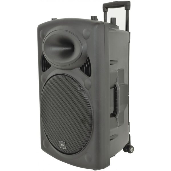 QTX QR15PA, mobilní 15" zvukový systém MP3/SD/USB/2x VHF, 250W - Image 6