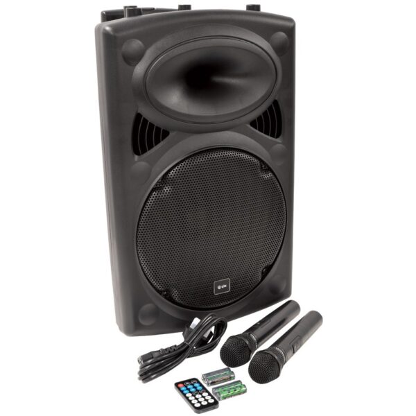 QTX QR12PABT, mobilní 12" zvukový systém MP3/BT/SD/USB/2x VHF - Image 2