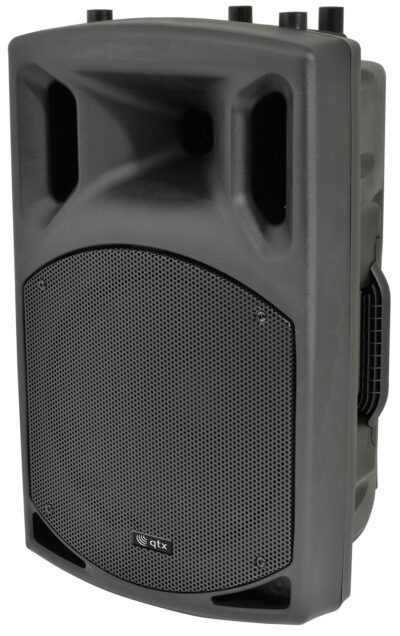 QTX QX12PA, mobilní 12" zvukový systém MP3/SD/USB/BT/FM/2x VHF, 200W
