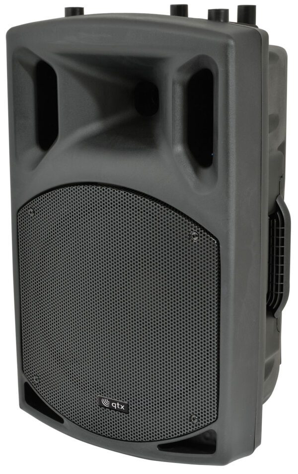 QTX QX12PA, mobilní 12" zvukový systém MP3/SD/USB/BT/FM/2x VHF, 200W