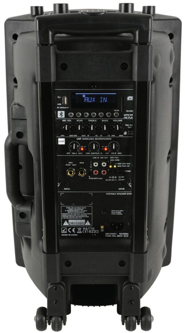 QTX QX12PA-PLUS, mobilní 12" zvukový systém MP3/SD/USB/BT/FM/2x UHF - Image 3