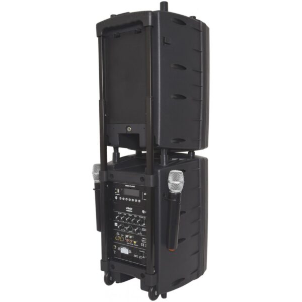QTX PAV10, mobilní 10" zvukový systém CD/DVD/MP3/BT/2x UHF, 100W - Image 4