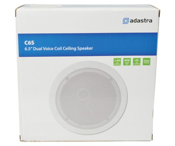 Adastra C6S, stereofonní podhledový 6.5" reproduktor, 50+50W, bílý - Obrázek 3