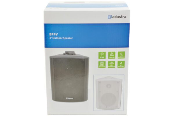 Adastra BP4V-B, 100V nástěnný 4" reproduktor, 35W, IP54, černý - Image 4