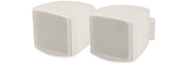 Kompaktní reproduktory na pozadí Adastra C25V-W C25VW 2,5 palce, bílý pár