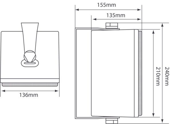Adastra B30V-W, 100V nástěnné 4" reproduktory, 30W, bílé - Image 8