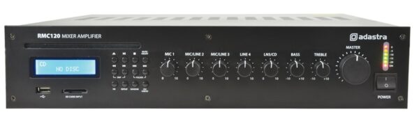 Adastra RMC120, 100V 5-kanálový mixážní zesilovač, 120W, CD/MP3/FM - Image 2