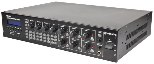 Adastra RM406, 100V 6-zónový mixážní zesilovač, 6x40W, BT/MP3/FM - Image 3