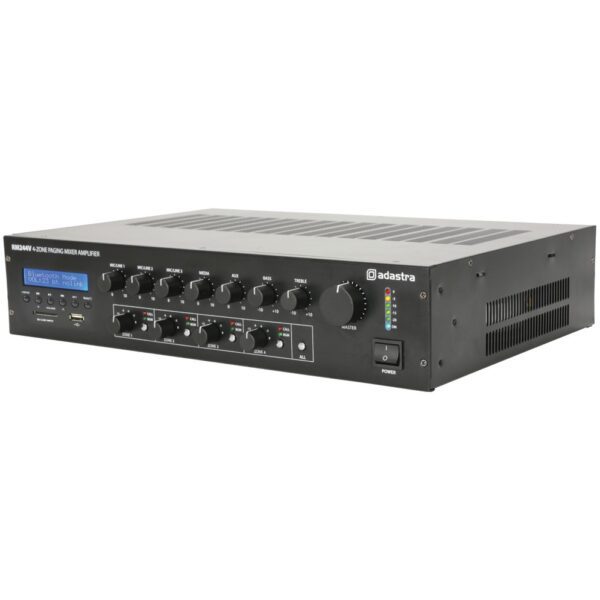 Adastra RM244V, 100V mixážní 4-zónový zesilovač, 240W, BT, MP3, FM - Image 2