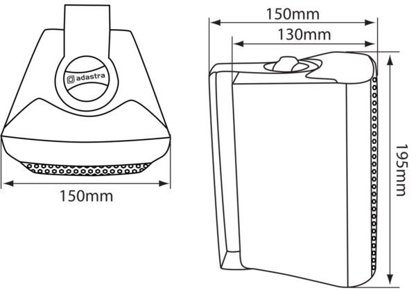 Adastra BC4-B, nástěnný 4" reproduktor, 35W, černý - Image 7