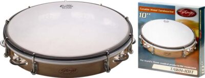 Stagg TAWH-101T, laditelná tamburína s blánou, 10"