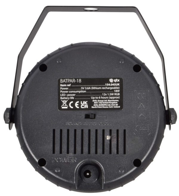 QTX BATPAR-18, dobíjecí Mini LED PAR - Image 2