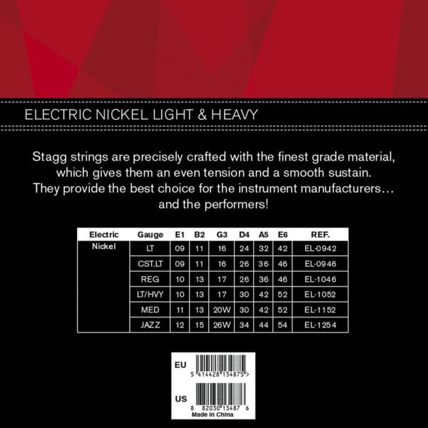 Stagg EL-1052, sada strun pro elektrickou kytaru, light & heavy - Image 3