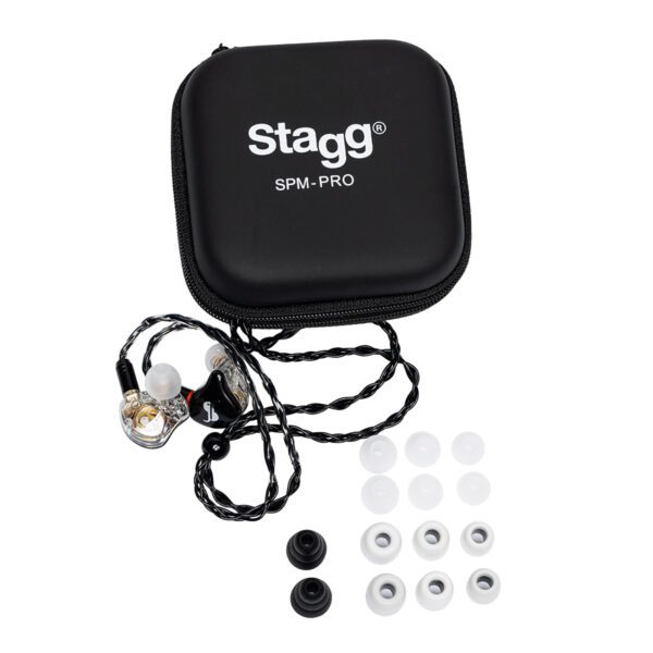 Stagg SPM-PRO BK, 3-driver in-ear sluchátka, černá - Obrázek 2