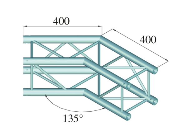 Alutruss Decolock DQ4-SPAC23, 2-cestný roh 135° - Image 2