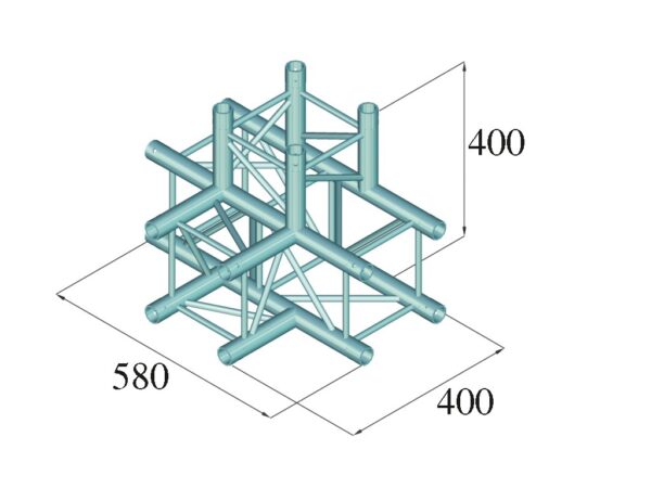 Alutruss Decolock DQ4-SPAT42 4-cestný T díl, černý - Image 2