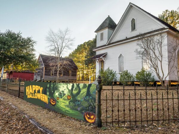Halloween Banner, Strašidelný les, 300x90cm - Image 3