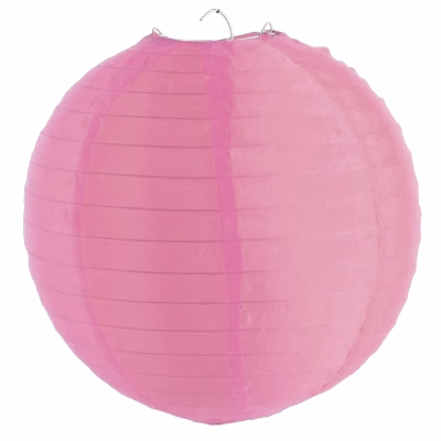 Nylonový lampion 30 cm, světle růžová