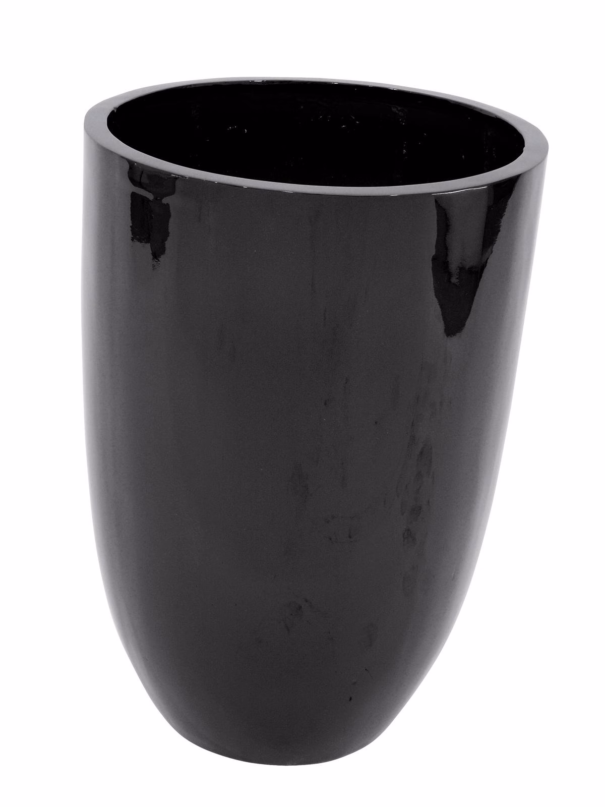 Květináč, 69 cm, lesklý-černý