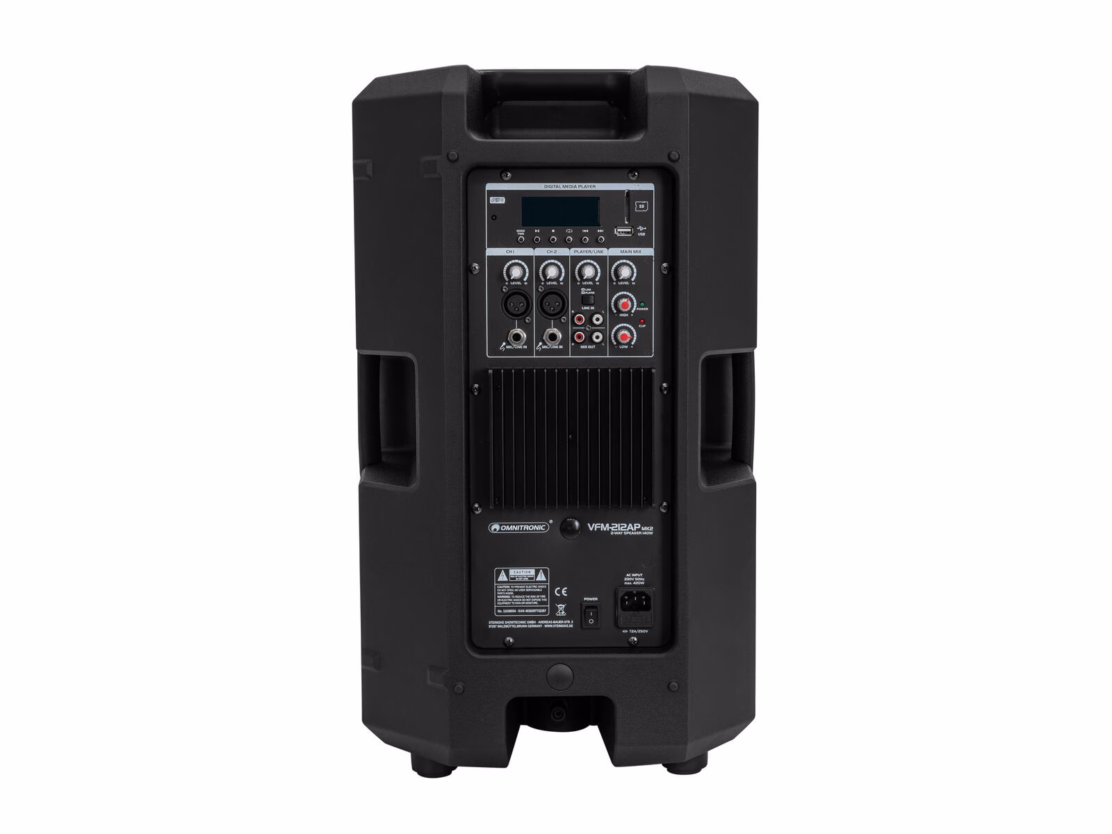 Omnitronic VFM-212AP MK2, aktivní 12" reprobox SD/BT/USB/TWS, 140W - Obrázek 4