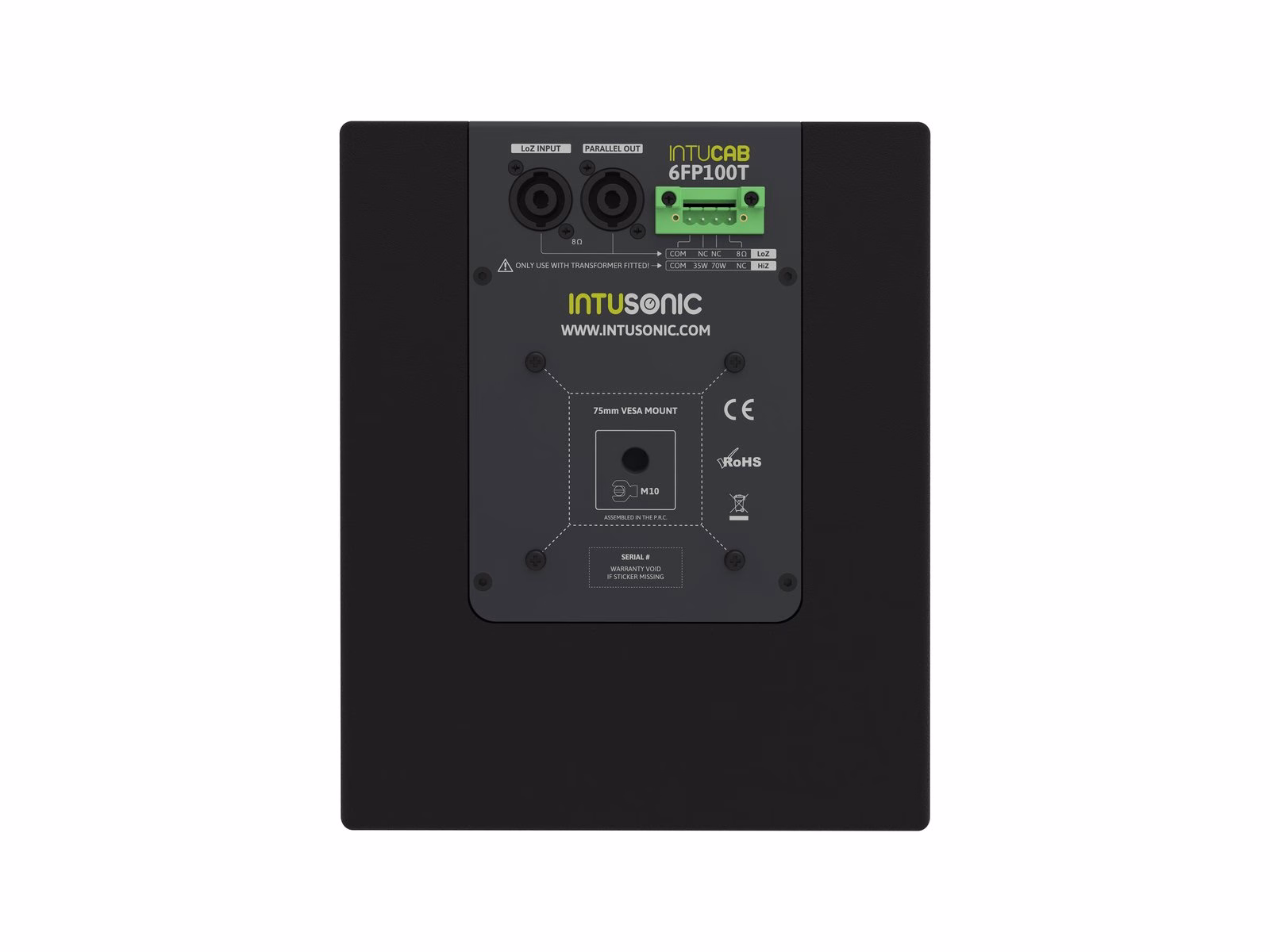 INTUSONIC INTUCAB 6FP100T 6.5" 2-Way Full-range Speaker black - Obrázek 3