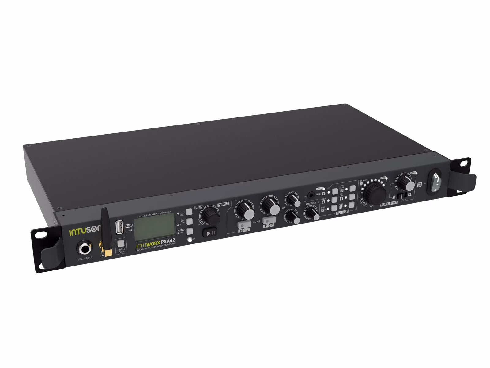 INTUSONIC PAA4, stereo mediální předzesilovač s 2výstupy - Obrázek 3