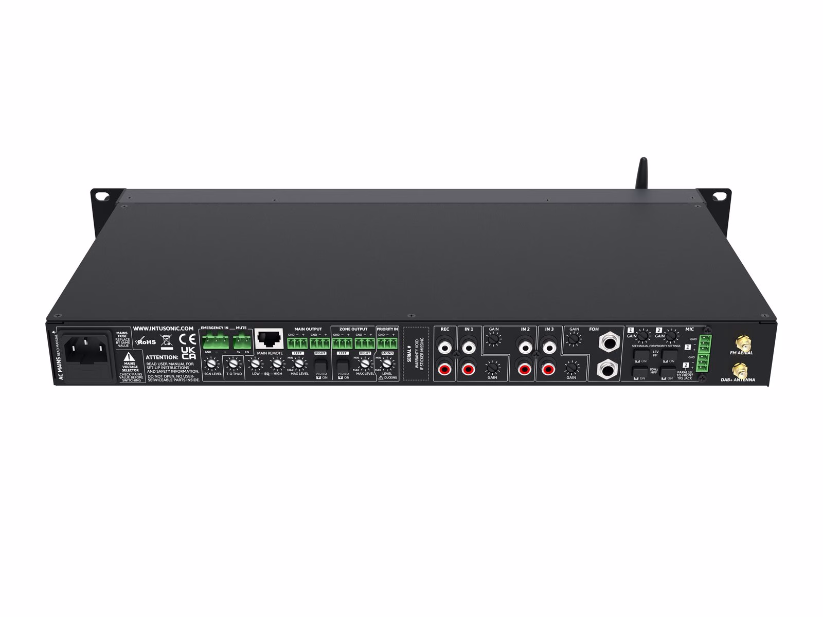 INTUSONIC PAA4, stereo mediální předzesilovač s 2výstupy - Obrázek 5