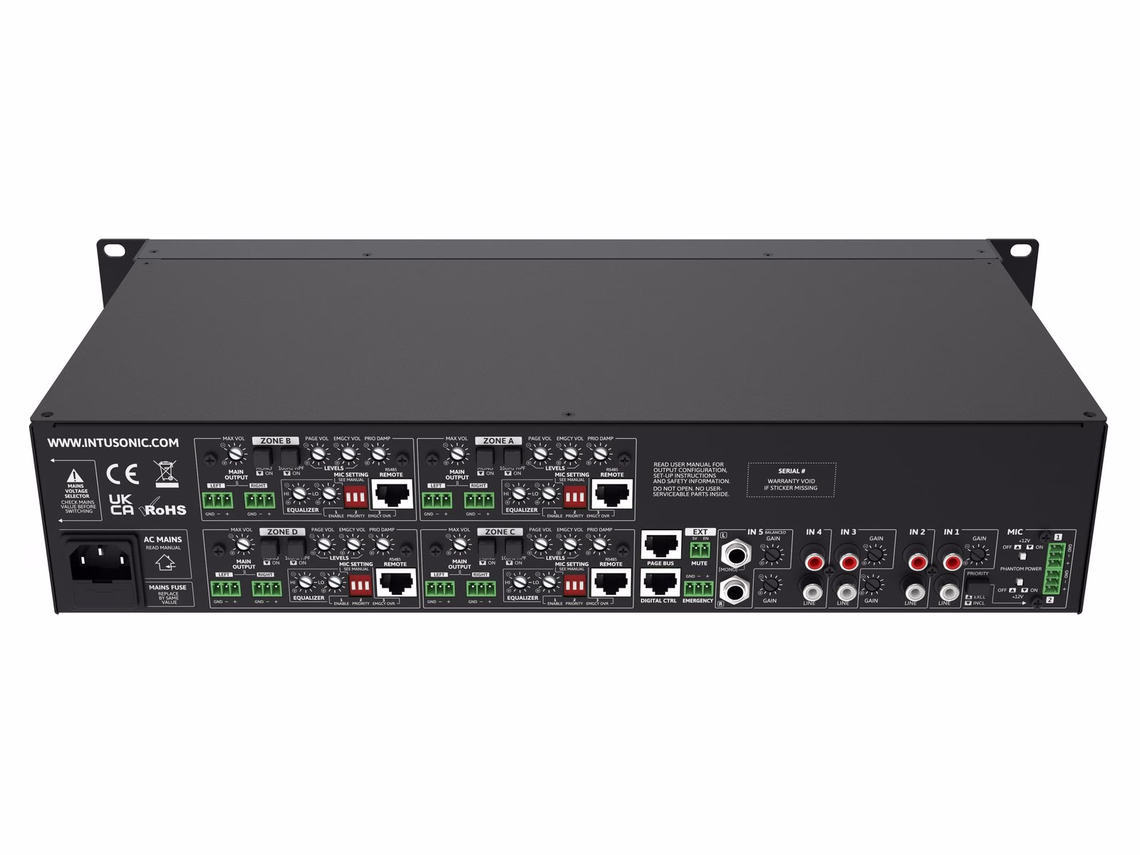 INTUSONIC INTUGRID HMA74, 4zónový audio router - Obrázek 4