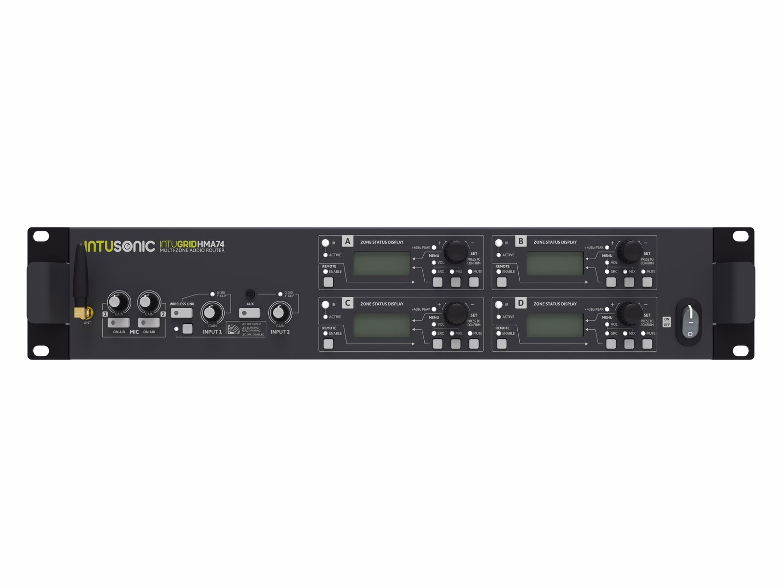 INTUSONIC INTUGRID HMA74, 4zónový audio router - Obrázek 8