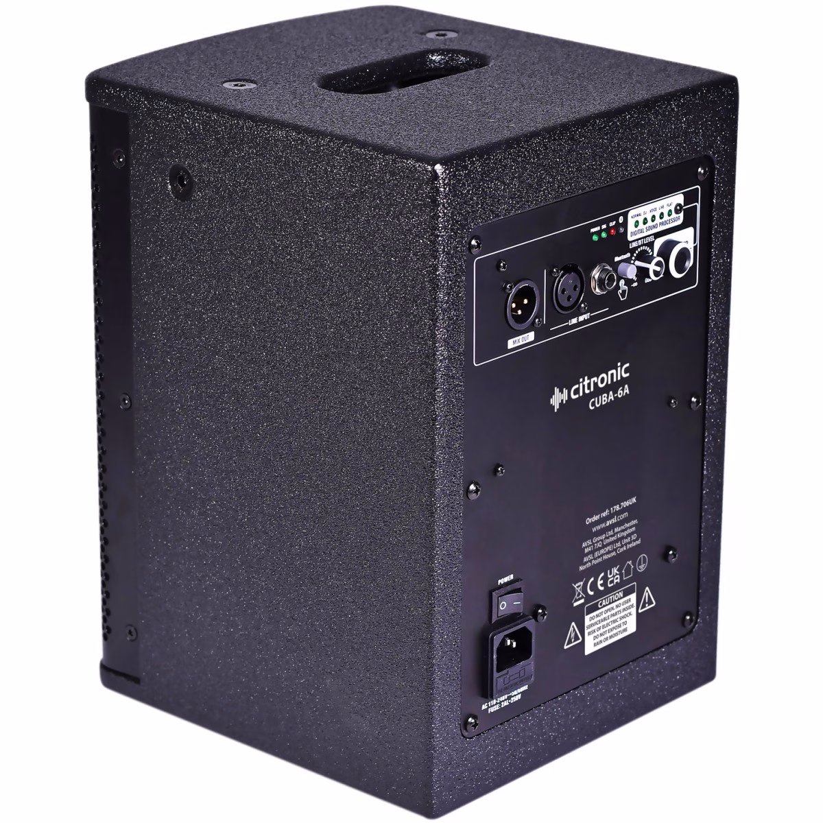 Citronic CUBA-6A, aktivní 6,5" reprobox DSP/BT, 100W - Obrázek 8