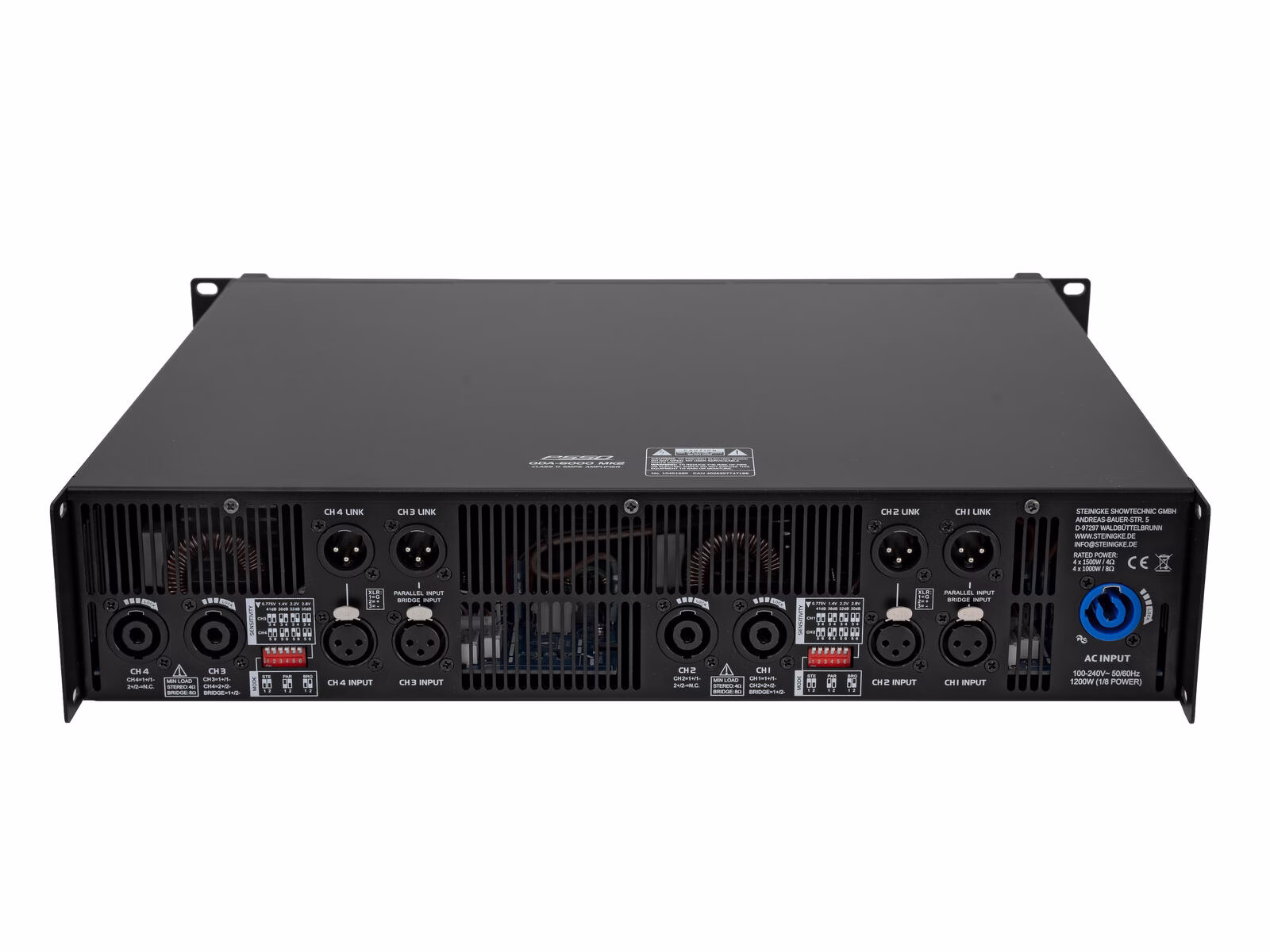PSSO QDA-6000 MK2, 4x 1500W (4 Ohm) - Obrázek 3