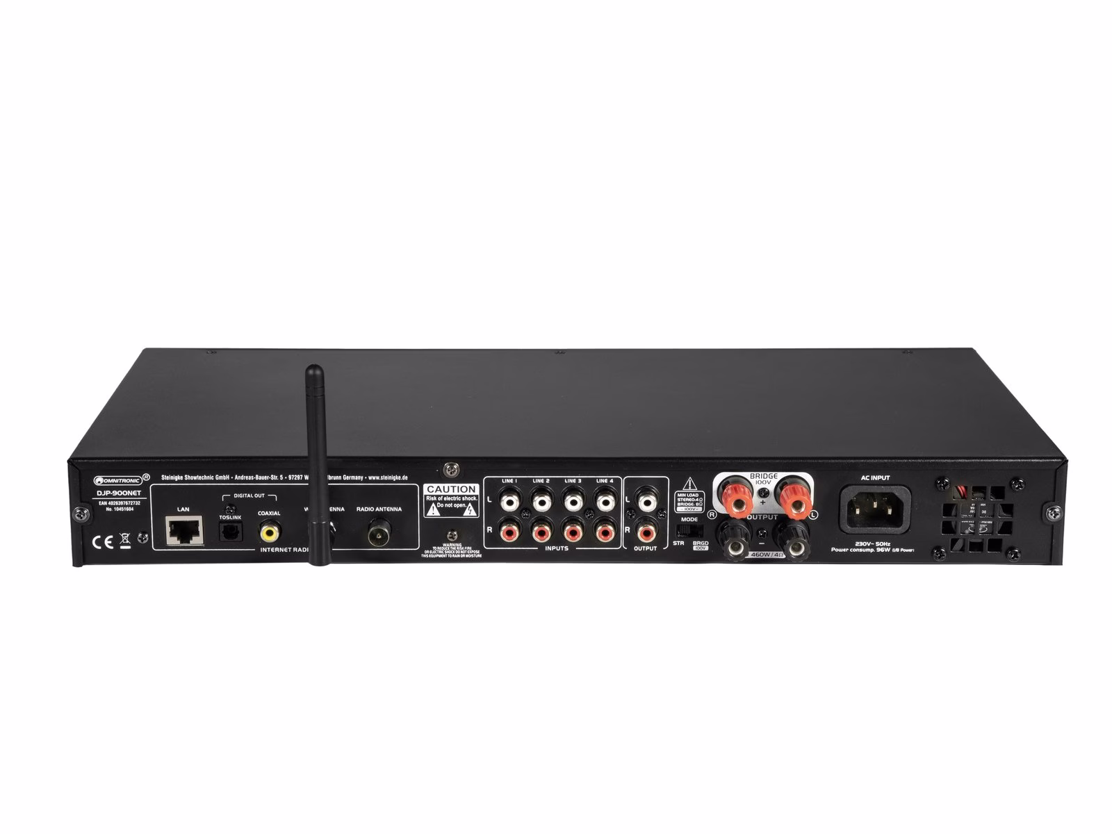 Omnitronic DJP-900NET Stereo přijímač se zesilovačem třídy D s internetovým rádiem - Obrázek 13