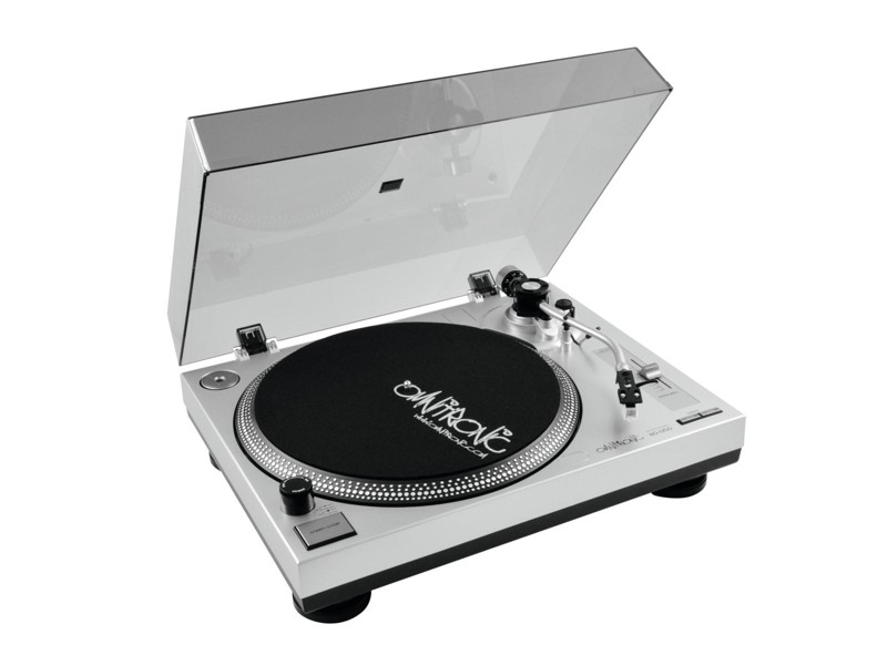 Omnitronic BD-1350, gramofon s řemínkovým pohonem, stříbrný